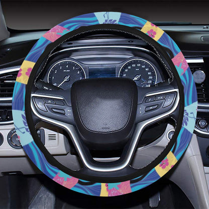 Surfboard Print Design LKS304 Steering Wheel Cover with Elastic Edge