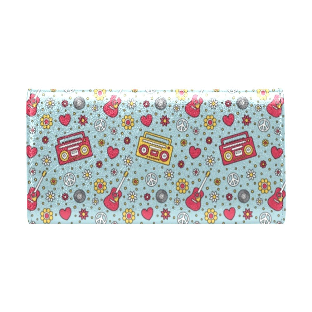 Hippie Print Design LKS307 Women's Trifold Wallet