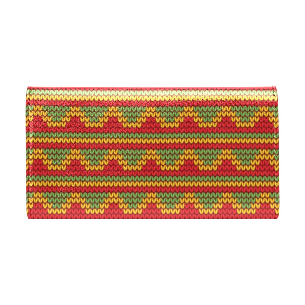 Rasta Reggae Color Print Women's Trifold Wallet