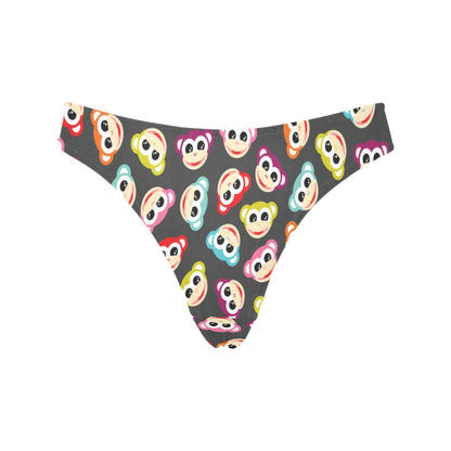 Monkey Head Design Themed Print Women's Thongs