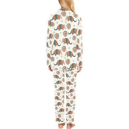 Armadillo Pattern Print Design 02 Women's Long Pajama Set