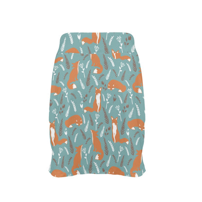 Fox Forest Print Pattern 17" Golf & Pickleball Skort with Pockets