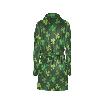 Irish Pattern Print Design 03 Women's Fleece Robe