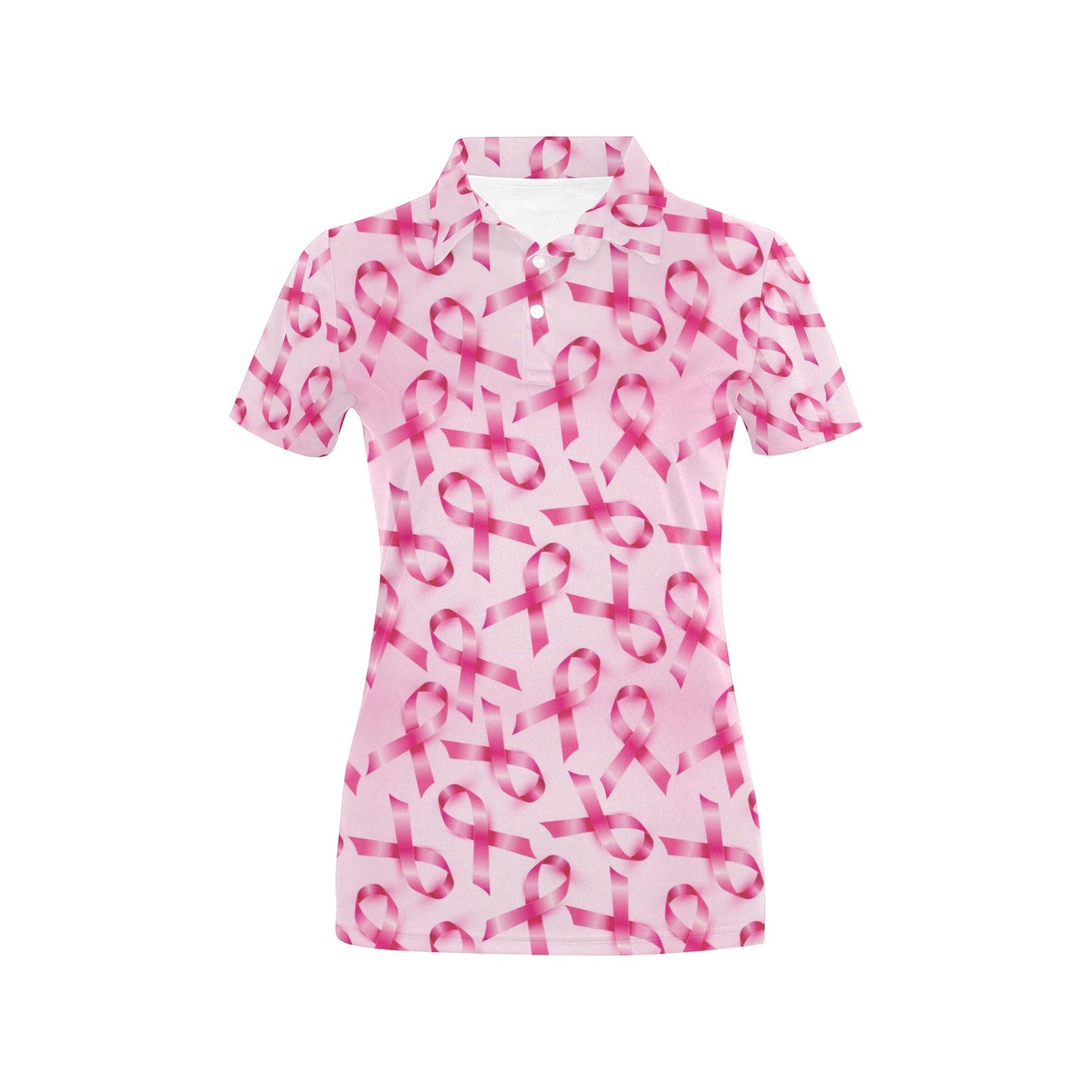 Breast cancer Pattern Print Design 04 Women's Polo Shirt