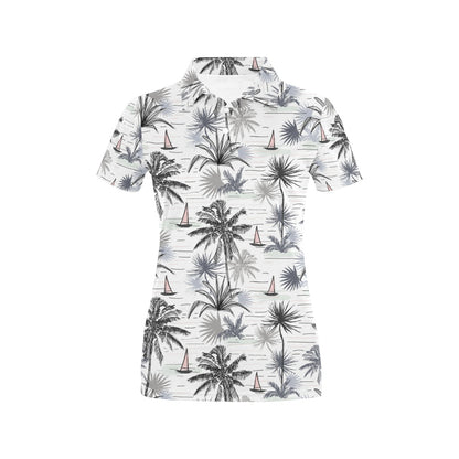 Pacific island Pattern Print Design A04 Women's Polo Shirt