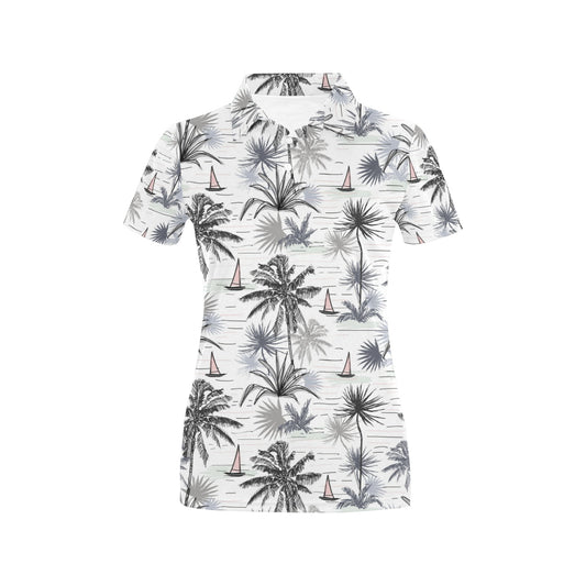Pacific island Pattern Print Design A04 Women's Polo Shirt