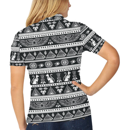 Tribal Pattern Print Design LKS305 Women's Polo Shirt