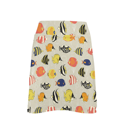 Angelfish Print Design LKS401 17" Golf & Pickleball Skort with Pockets