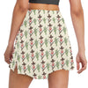 Western Cowboy Print Women's Golf Skirt with Pocket