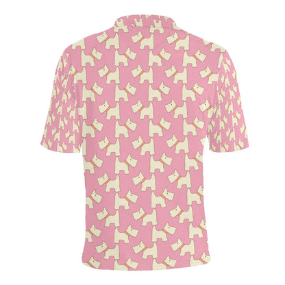 Scottish Terriers Print Design LKS306 Men Polo Shirt