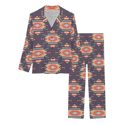 Tribal indians Aztec Women's Long Pajama Set