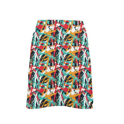 Splatter Print Design LKS304 17" Golf & Pickleball Skort with Pockets