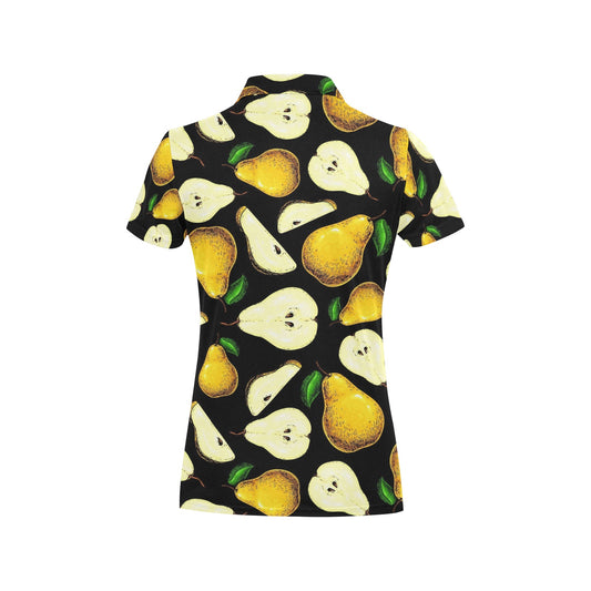 Pear Pattern Print Design PE01 Women's Polo Shirt