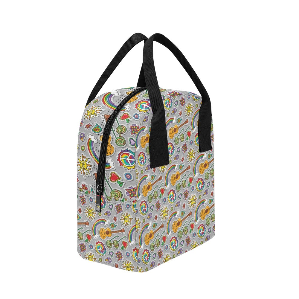 Hippie Print Design LKS306 Insulated Lunch Bag