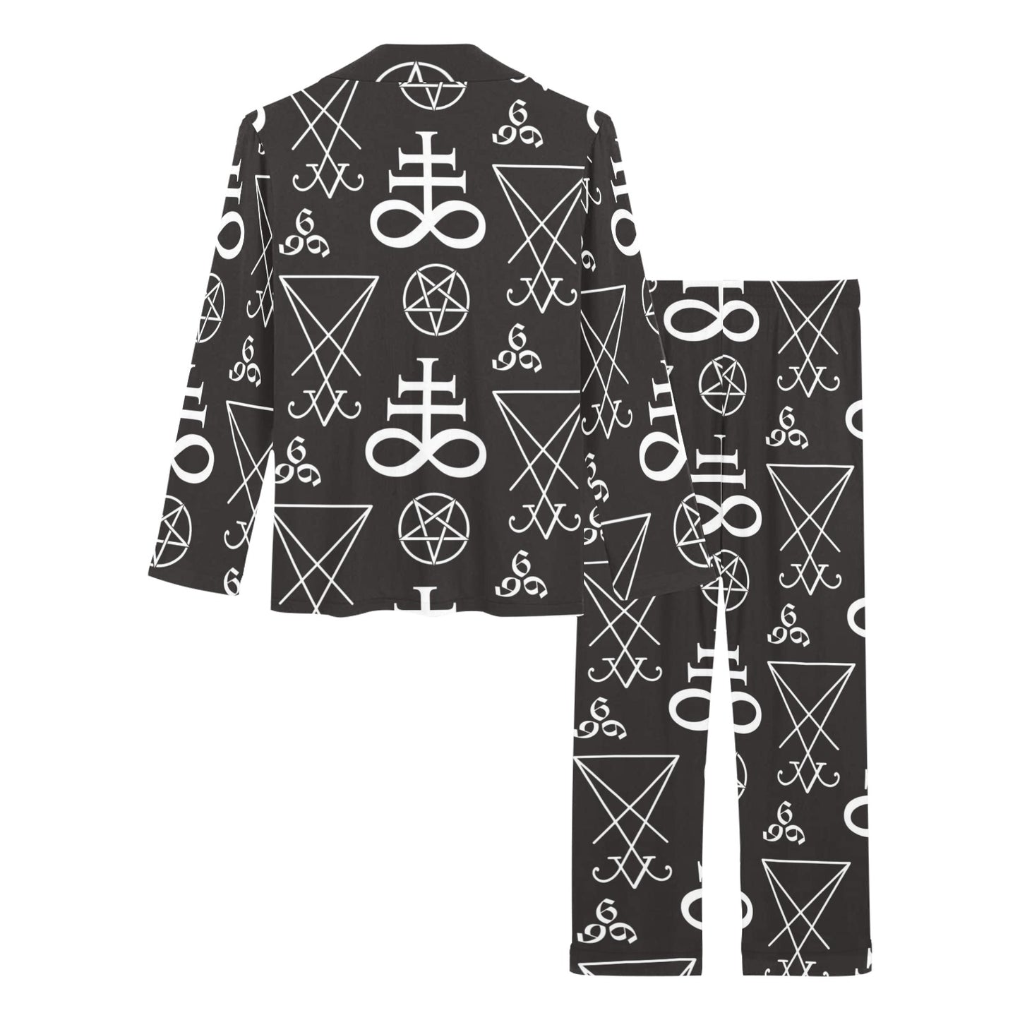 Pentagram Pattern Print Design A04 Women's Long Pajama Set