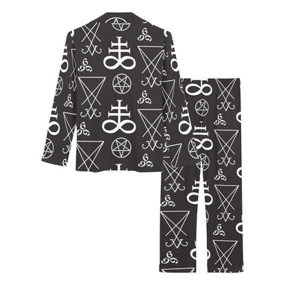 Pentagram Pattern Print Design A04 Women's Long Pajama Set