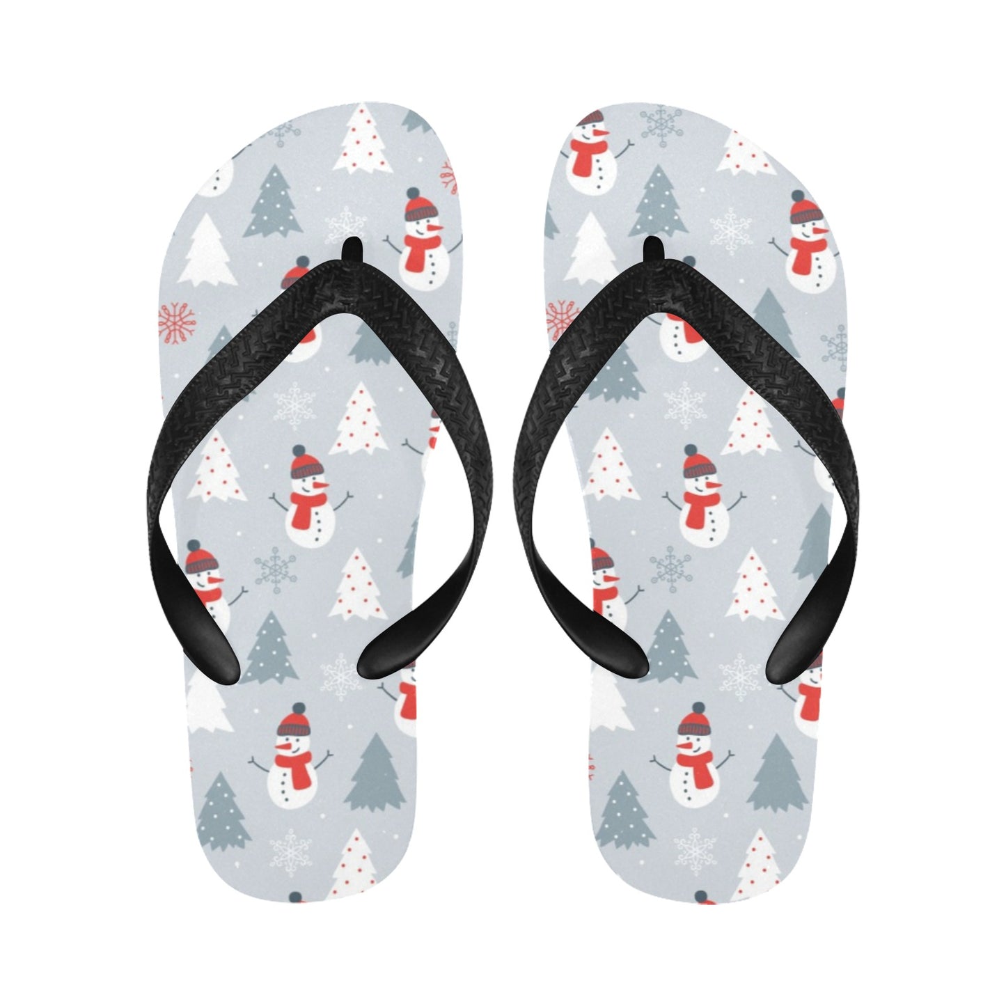 Snowman Print Design LKS302 Flip Flops