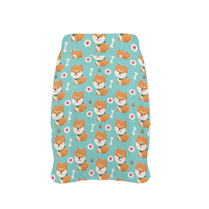 Shiba Inu Print Design LKS3013 17" Golf & Pickleball Skort with Pockets