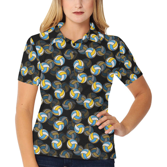 Volleyball Print Design LKS302 Women's Polo Shirt