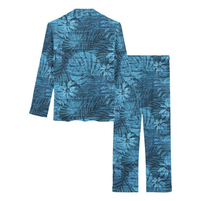 Jean Tropical Pattern Print Design 04 Women's Long Pajama Set