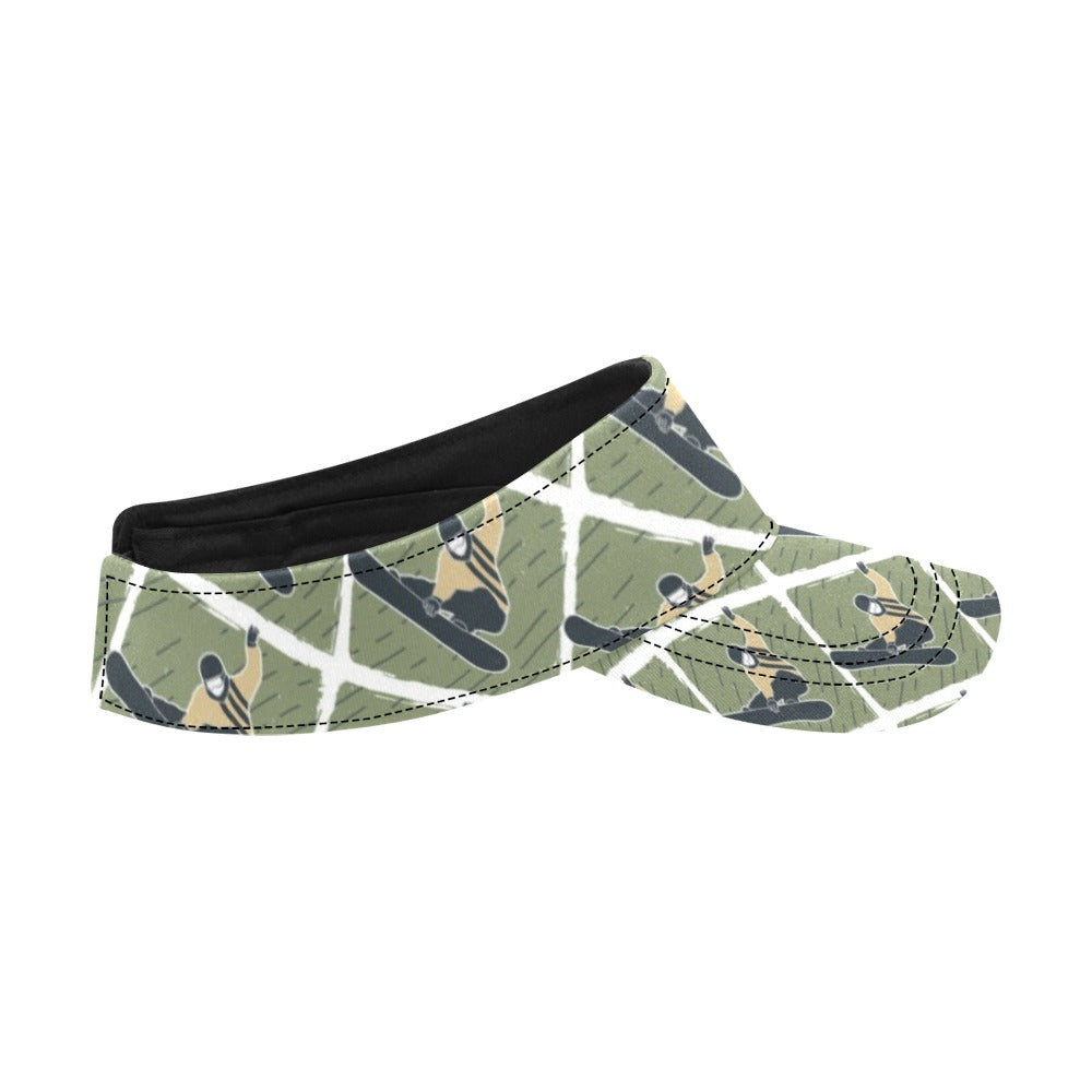 Snowboard Man Print Design LKS302 Unisex Sun Visor