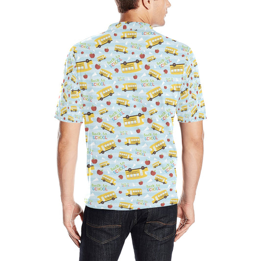 School Bus Back To School Print Design LKS303 Men Polo Shirt