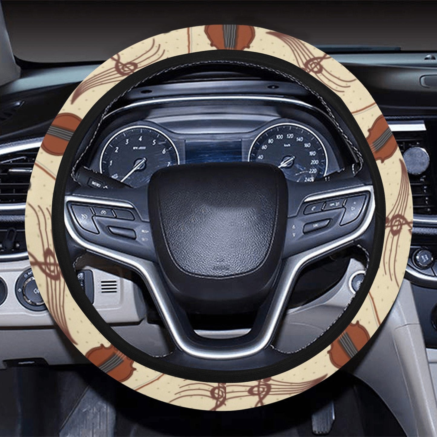 Cello Print Design LKS402 Steering Wheel Cover with Elastic Edge