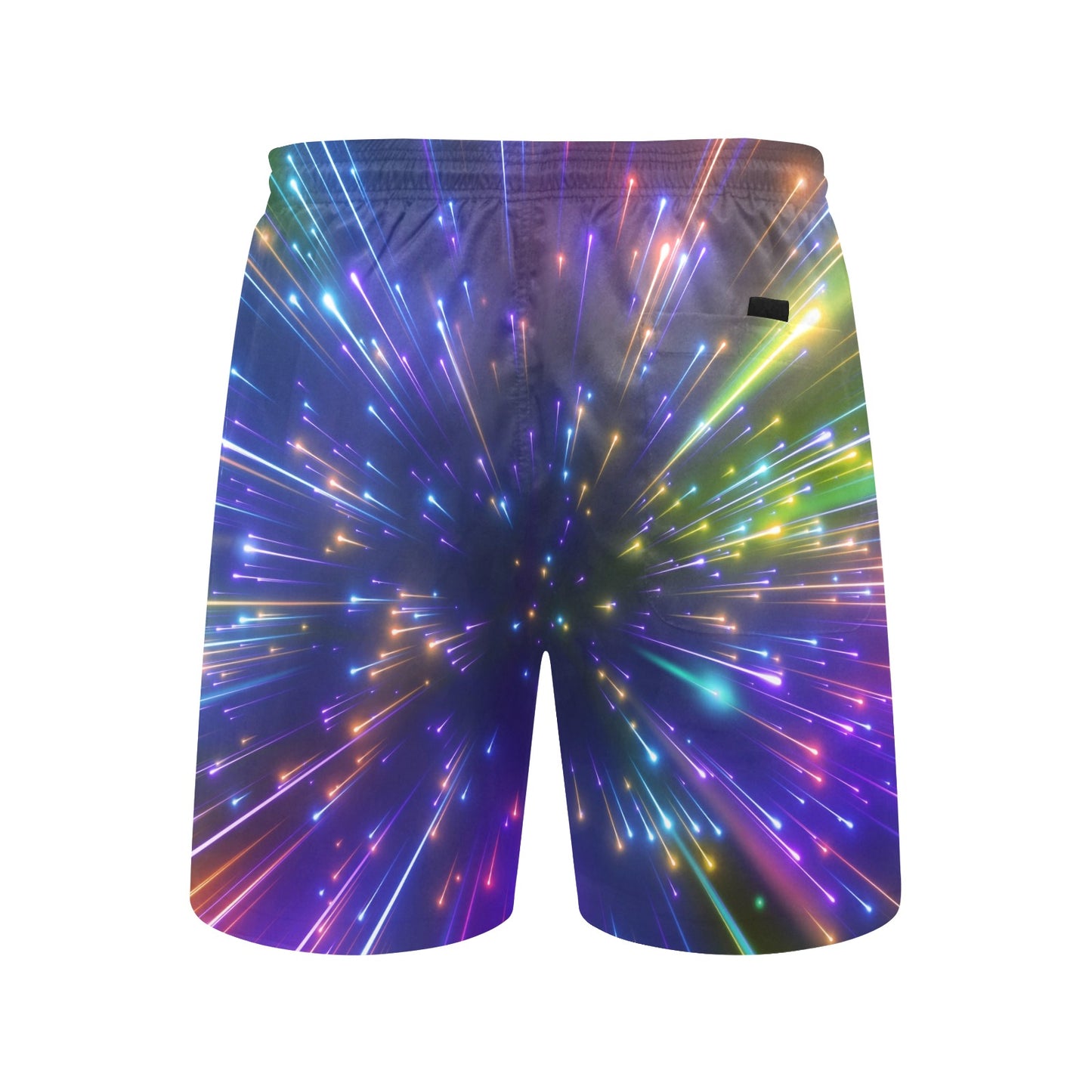 Celestial Rainbow Speed Light Men's Swim Trunks Beach Shorts