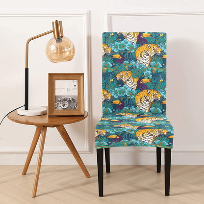 Tiger Tropical Print Design LKS301 Dining Chair Slipcover