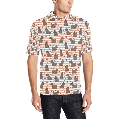 Scottish Terriers Print Design LKS3016 Men Polo Shirt