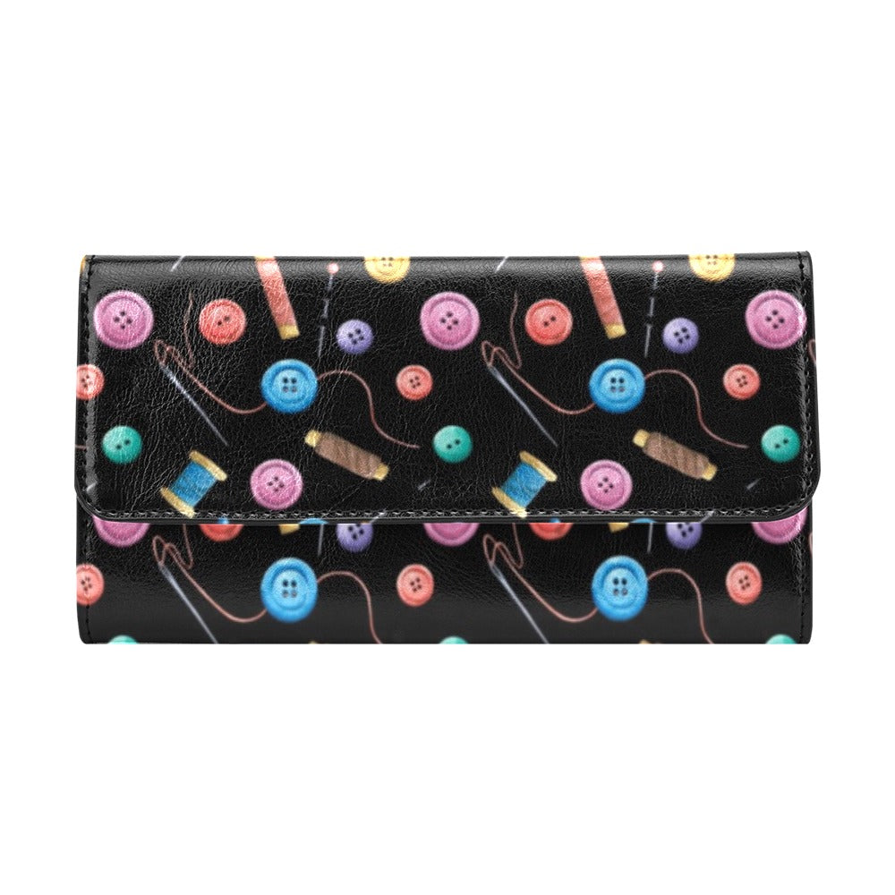 Sewing Print Design LKS309 Women's Trifold Wallet
