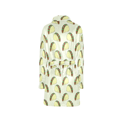 Taco Pattern Print Design TC05 Women's Fleece Robe