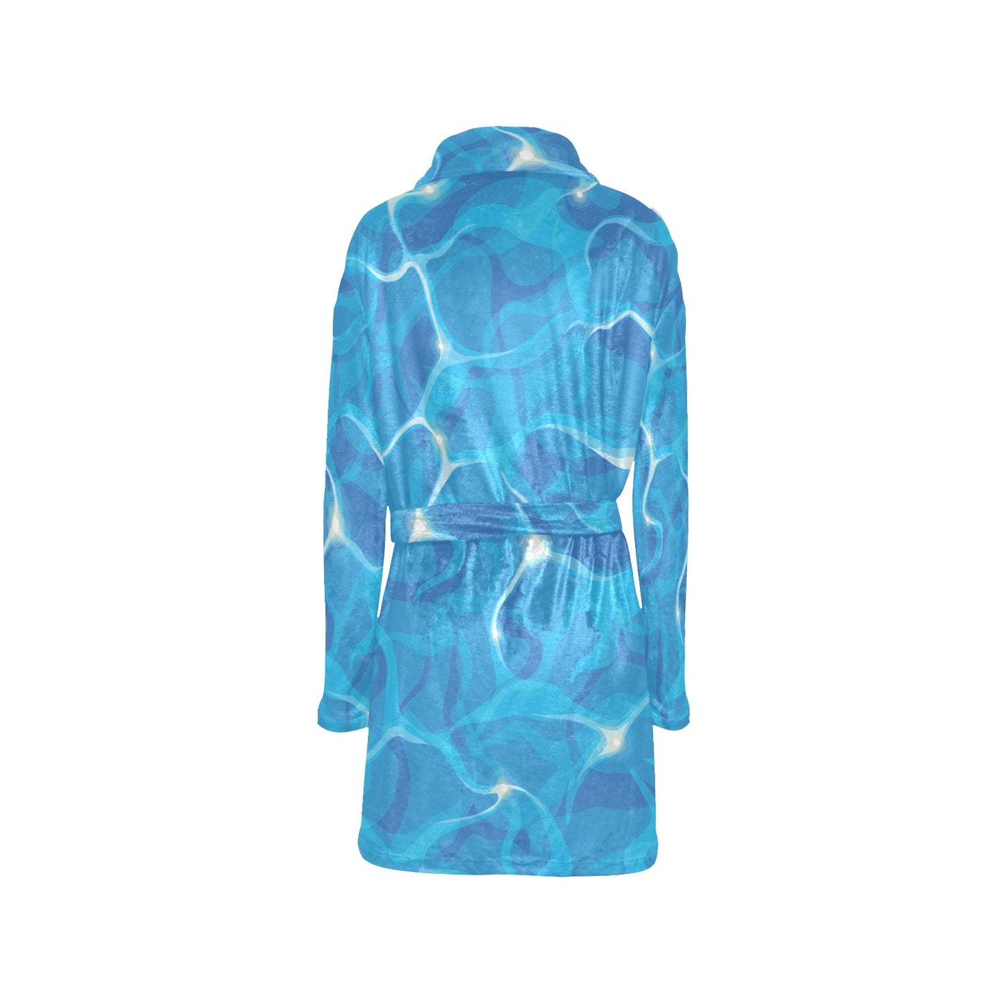 Ocean Reflex Pattern Print Design A02 Women's Fleece Robe
