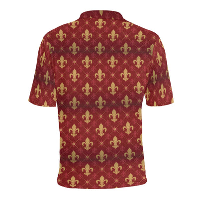 Fleur De Lis Print Design LKS401 Men Polo Shirt