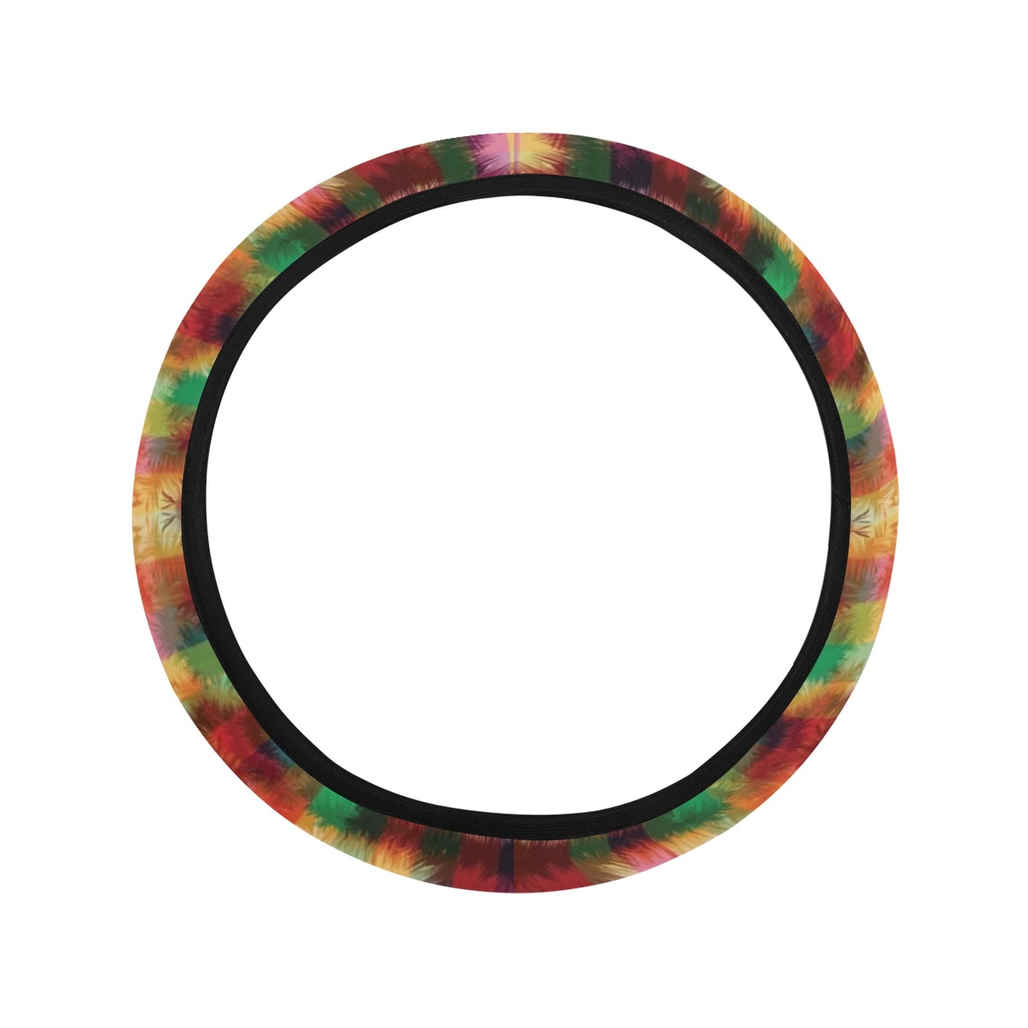 Tie Dye Print Design LKS301 Steering Wheel Cover with Elastic Edge