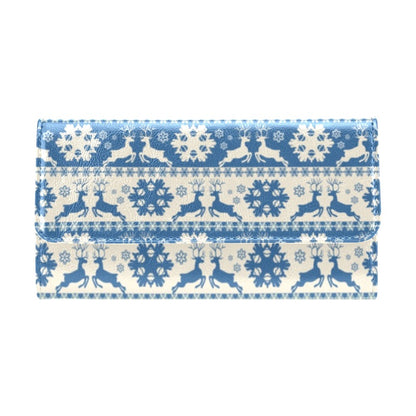 Reindeer Print Design LKS401 Women's Trifold Wallet