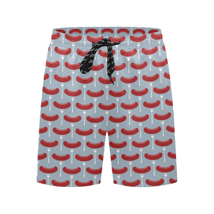 Sausage Print Design LKS301 Men's Swim Trunks Beach Shorts