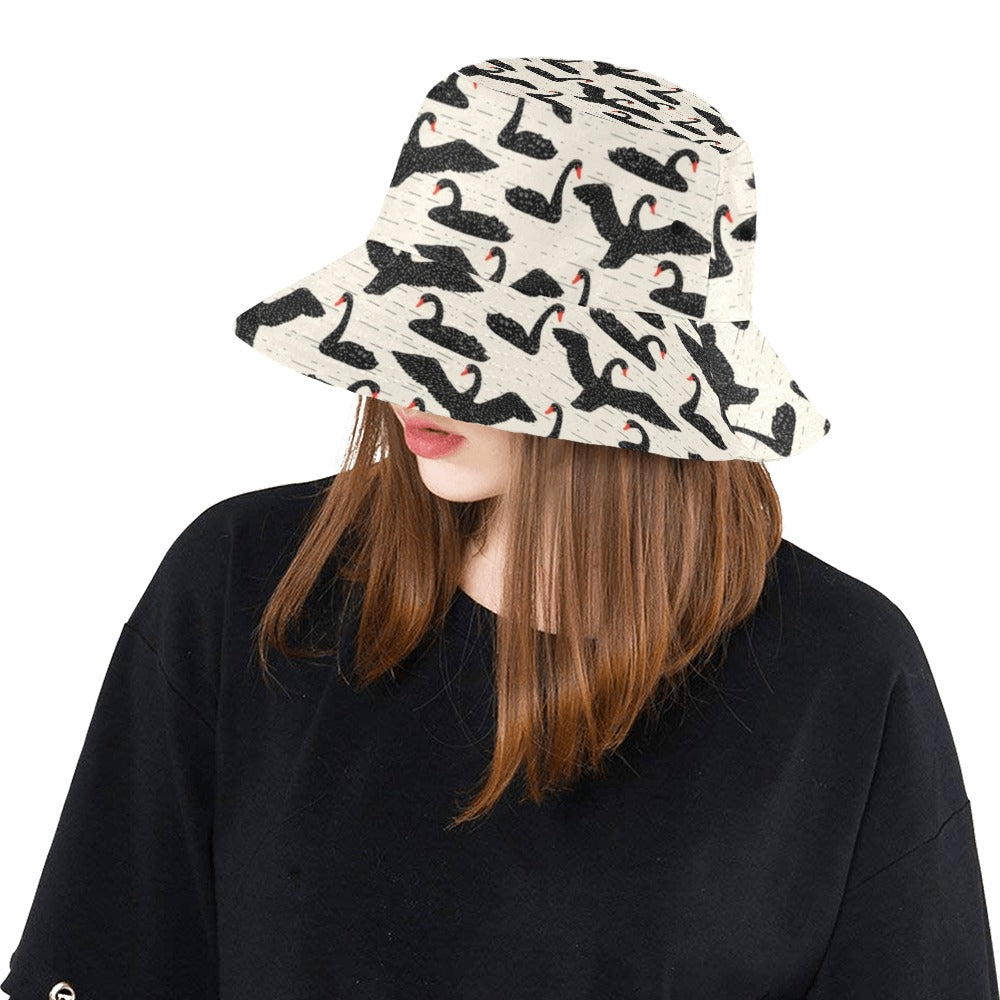 Swan Print Design LKS402 Unisex Bucket Hat