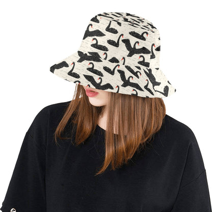 Swan Print Design LKS402 Unisex Bucket Hat
