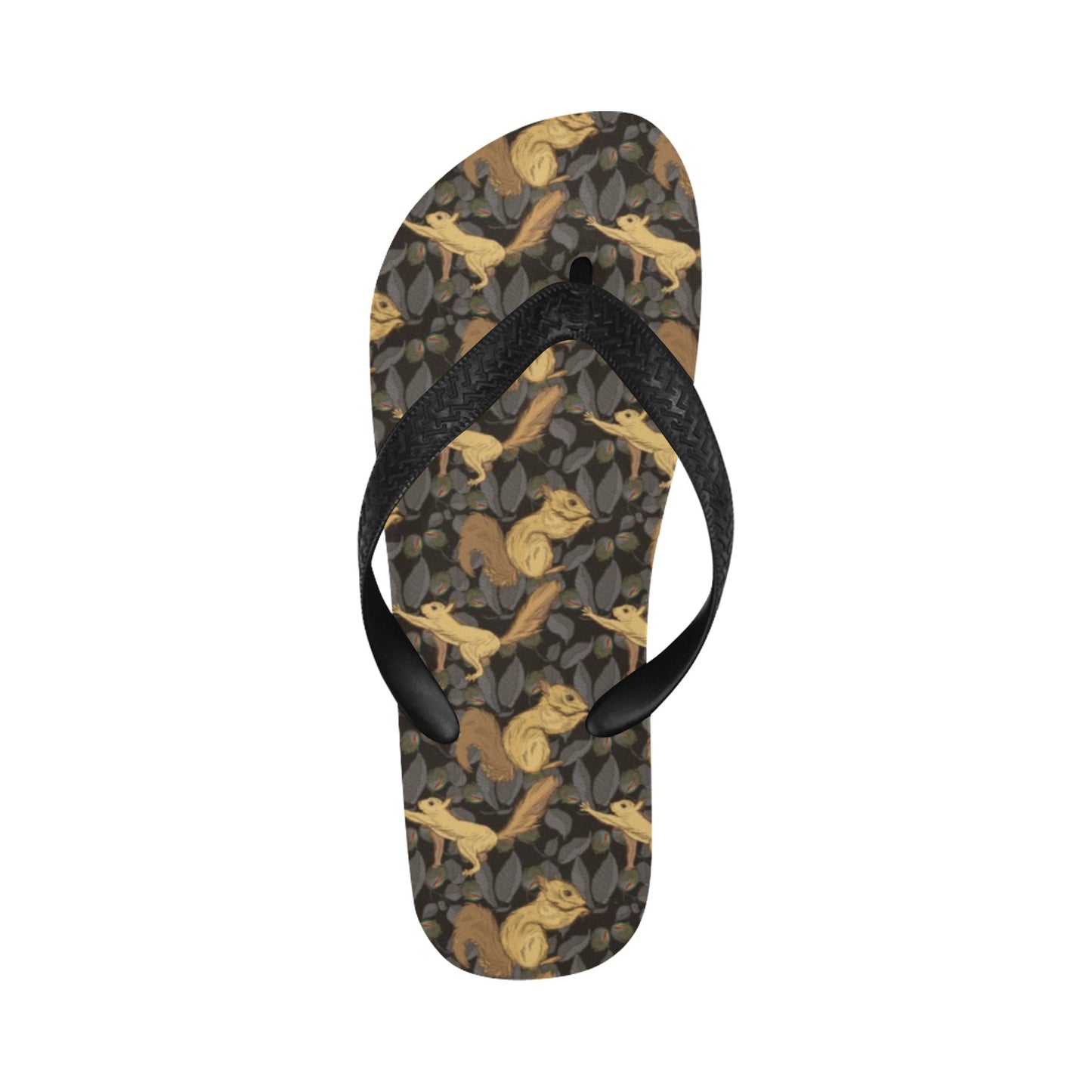 Squirrel Print Design LKS309 Flip Flops