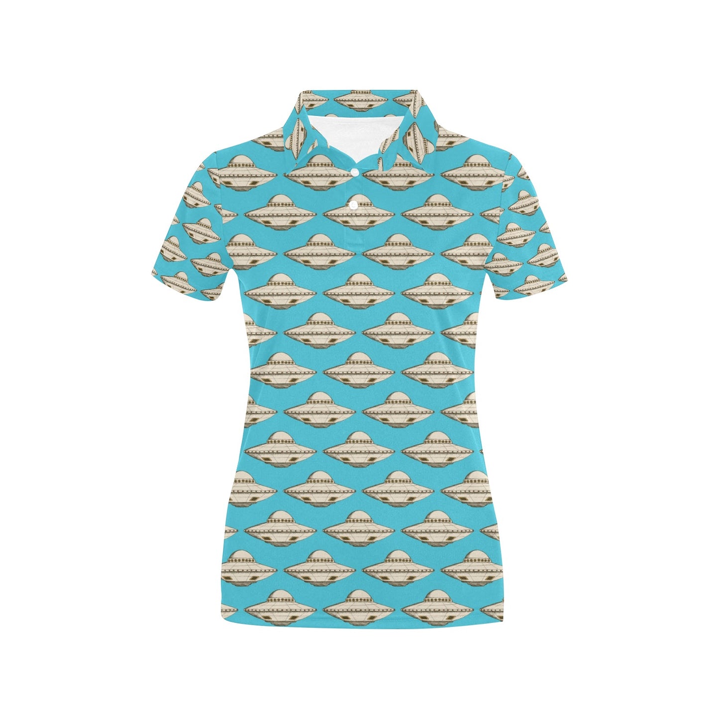 UFO Print Design LKS301 Women's Polo Shirt
