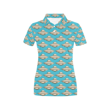 UFO Print Design LKS301 Women's Polo Shirt