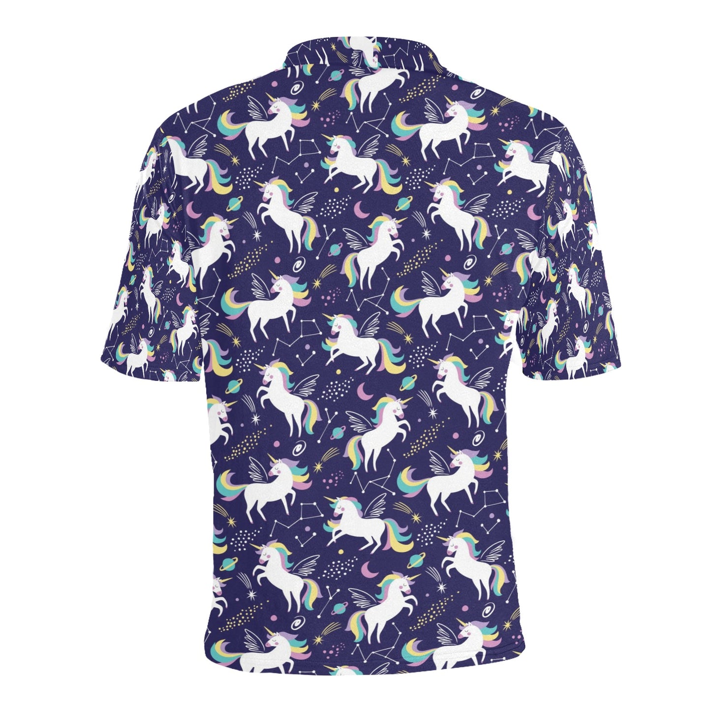 Unicorn Print Design LKS305 Men Polo Shirt