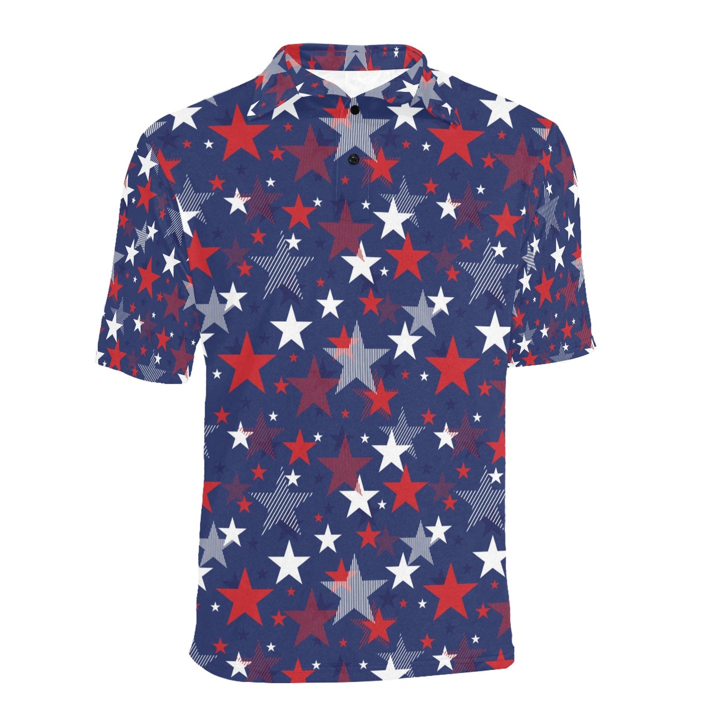 Star Print Design LKS304 Men Polo Shirt