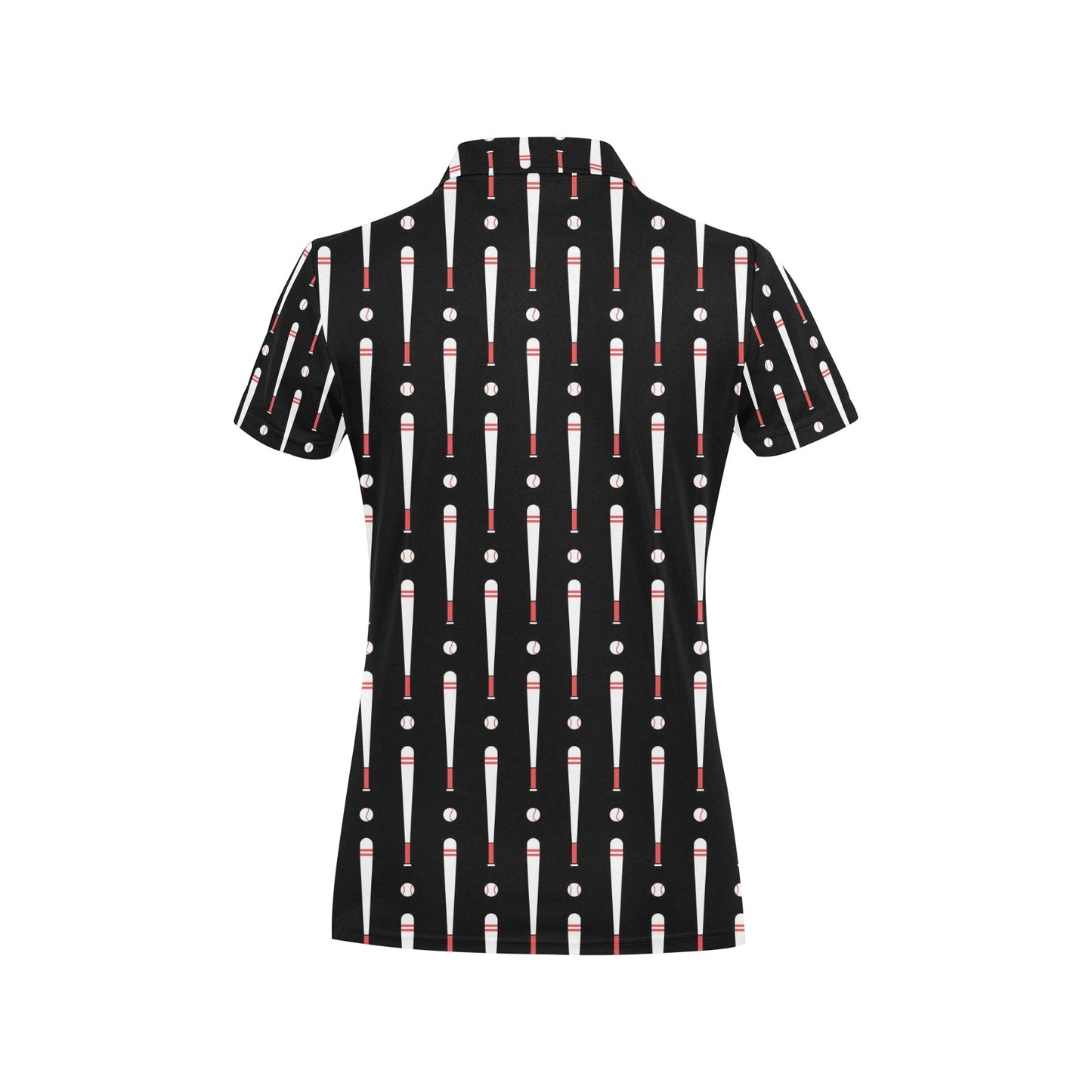 Baseball Pattern Print Design 03 Women's Polo Shirt