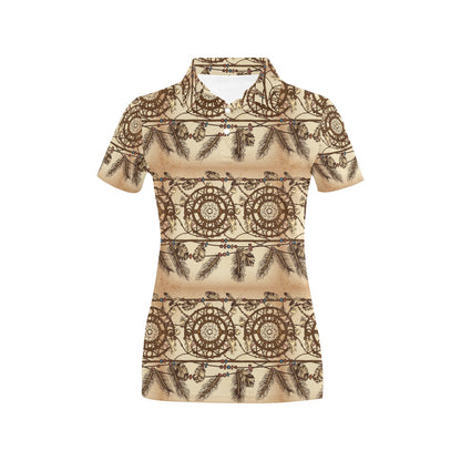 Dream catcher vintage native Women's Polo Shirt