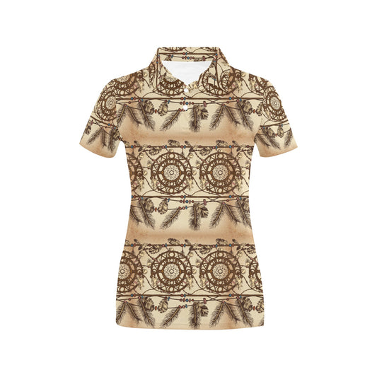 Dream catcher vintage native Women's Polo Shirt