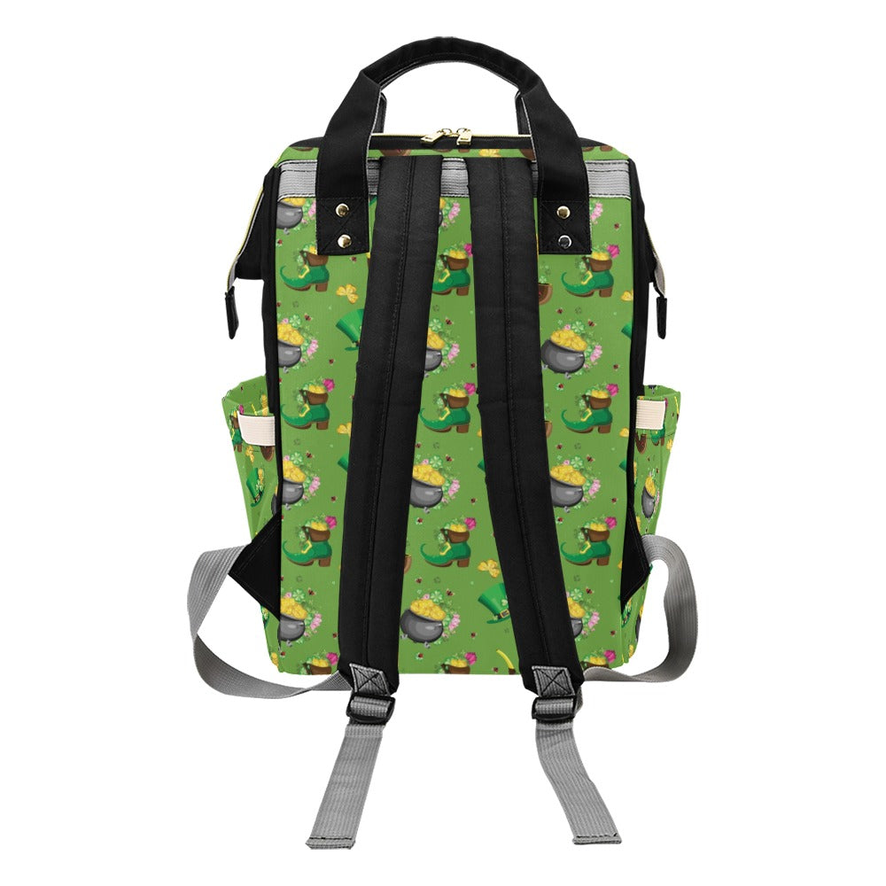 Shamrock Saint Patrick's Day Print Design LKS306 Diaper Bag Backpack