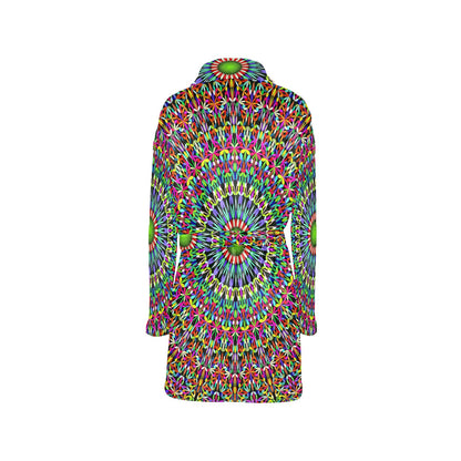 Bohemian Colorful Style Print Women's Fleece Robe