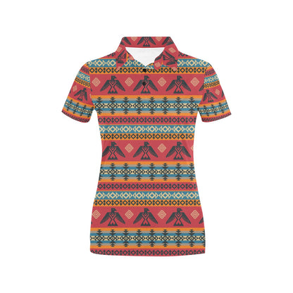 Eagles Native American Design Women's Polo Shirt